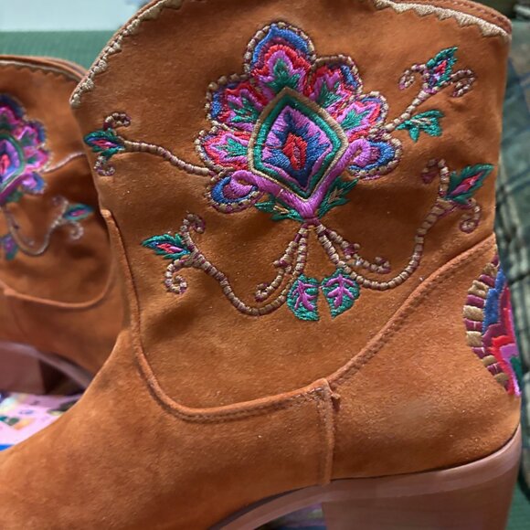 Farm Rio Caramel Boho Western Boot Rust  NEW - Picture 9 of 11